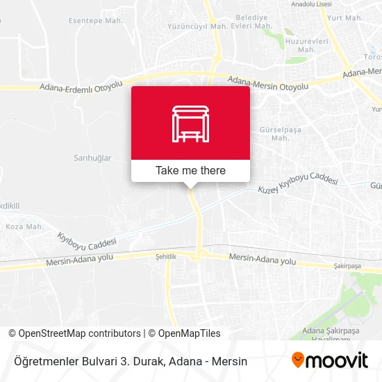 Öğretmenler Bulvari 3. Durak map