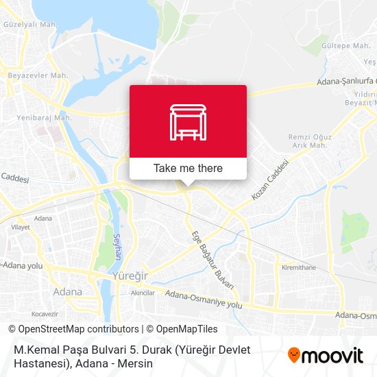 M.Kemal Paşa Bulvari 5. Durak (Yüreğir Devlet Hastanesi) map