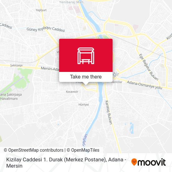 Kizilay Caddesi 1. Durak (Merkez Postane) map