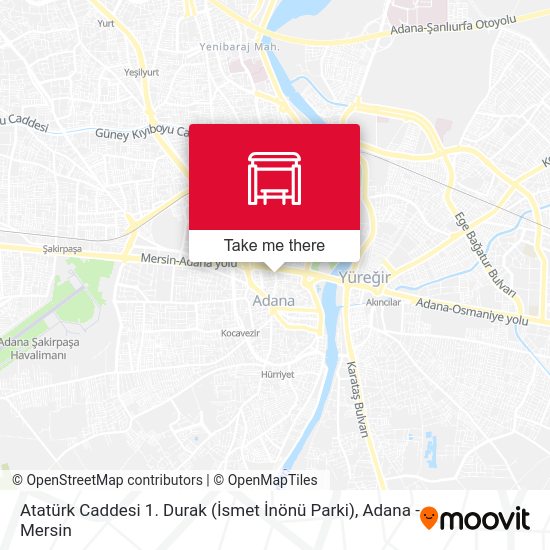 Atatürk Caddesi 1. Durak (İsmet İnönü Parki) map