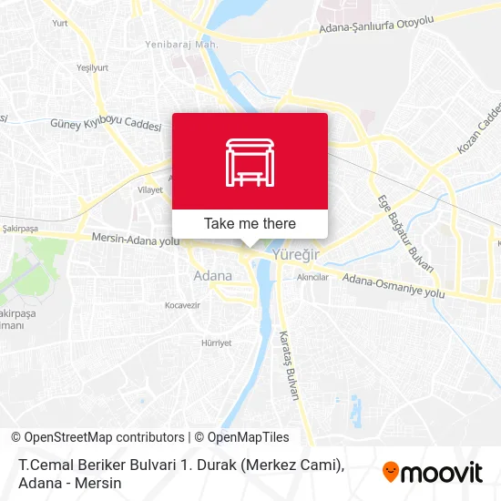 T.Cemal Beriker Bulvari 1. Durak (Merkez Cami) map