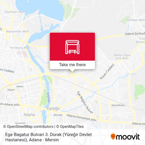 Ege Bagatur Bulvari 3. Durak (Yüreğir Devlet Hastanesi) map
