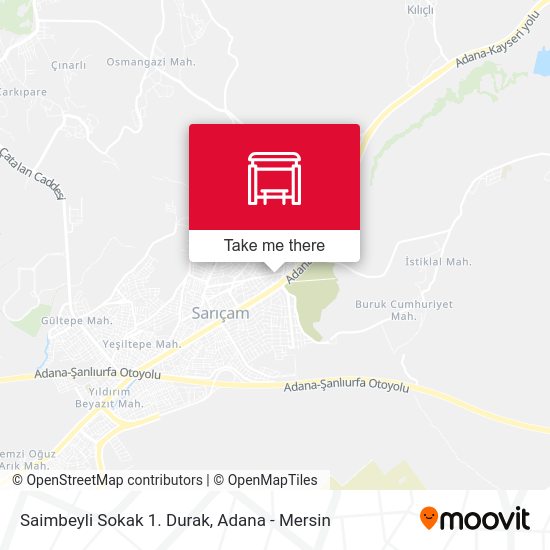 Saimbeyli Sokak 1. Durak map