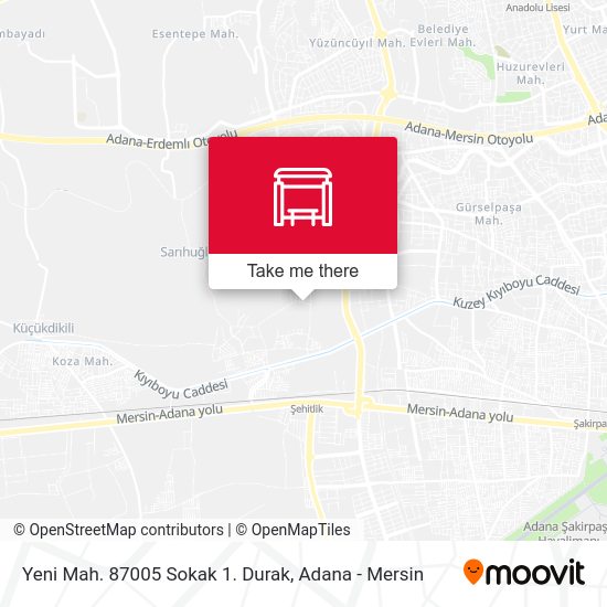 Yeni Mah. 87005 Sokak 1. Durak map