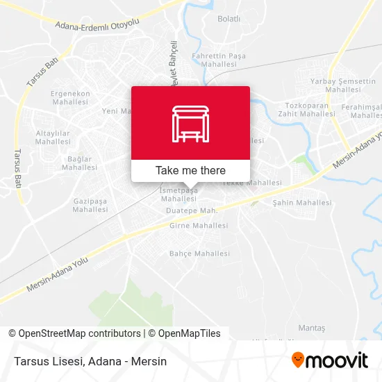 Tarsus Lisesi map