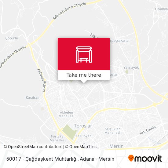 50017 - Çağdaşkent Muhtarlığı map