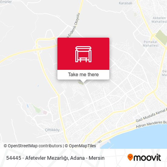 54445 - Afetevler Mezarlığı map