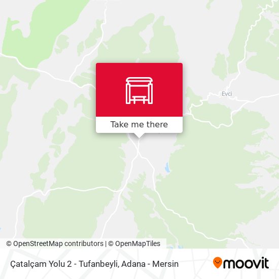 Çatalçam Yolu 2 - Tufanbeyli map