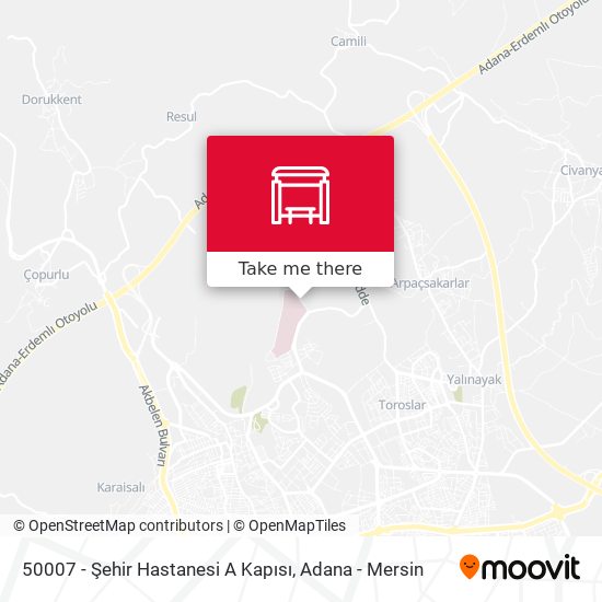 50007 - Şehir Hastanesi A Kapısı map