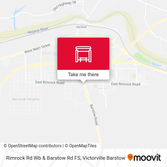Rimrock Rd Wb & Barstow Rd FS map