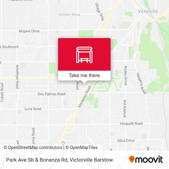 Park Ave Sb & Bonanza Rd map