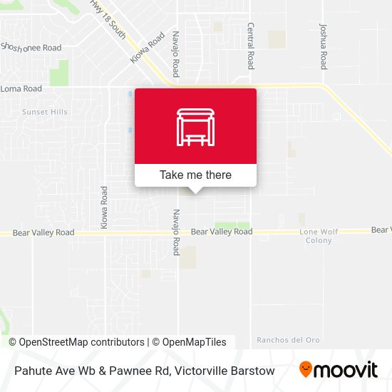 Mapa de Pahute Ave Wb & Pawnee Rd