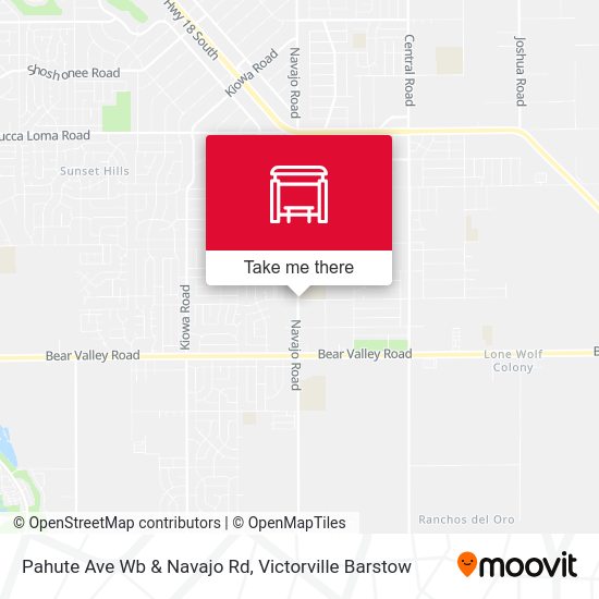 Pahute Ave Wb & Navajo Rd map