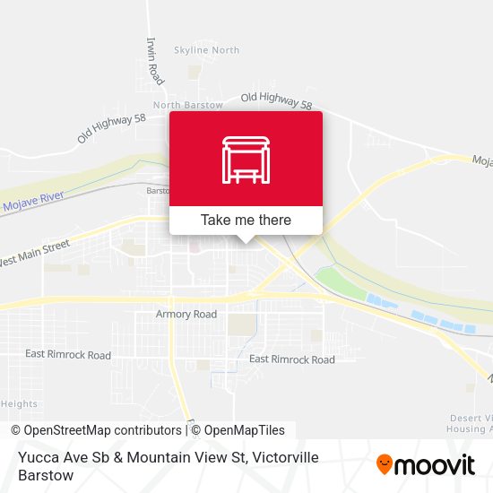 Yucca Ave Sb & Mountain View St map