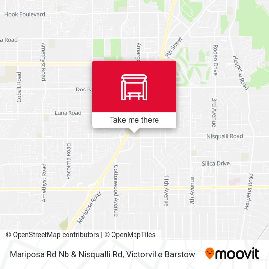 Mariposa Rd Nb & Nisqualli Rd map