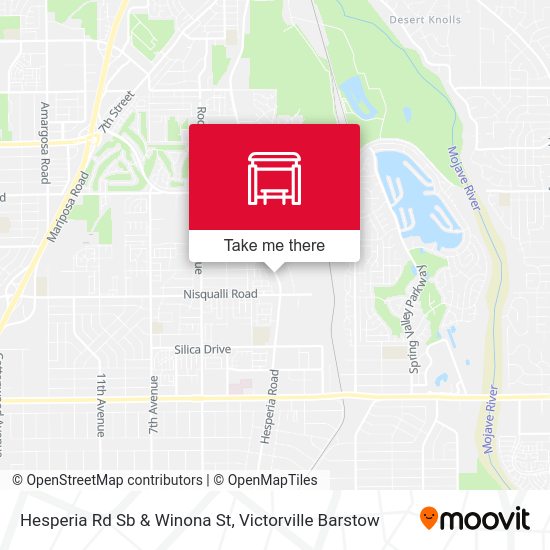 Hesperia Rd Sb & Winona St map