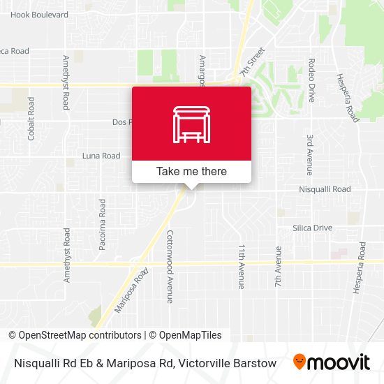 Nisqualli Rd Eb & Mariposa Rd map