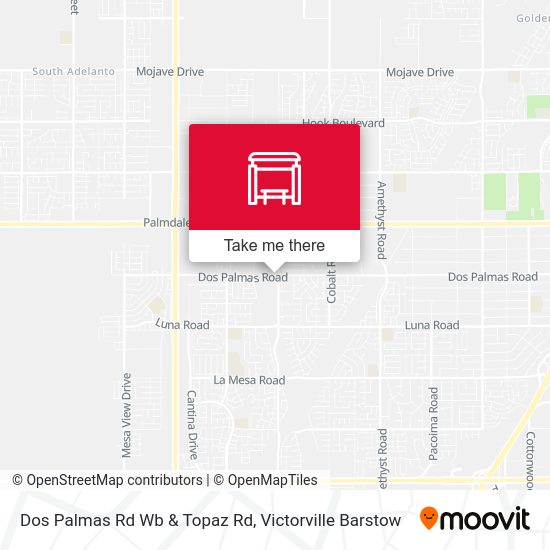Dos Palmas Rd Wb & Topaz Rd map