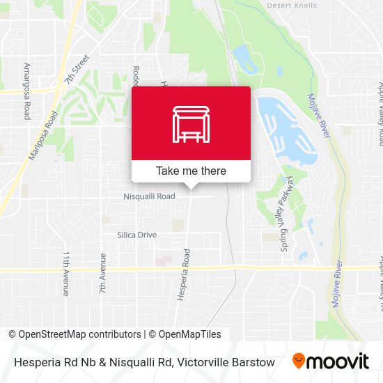 Hesperia Rd Nb & Nisqualli Rd map