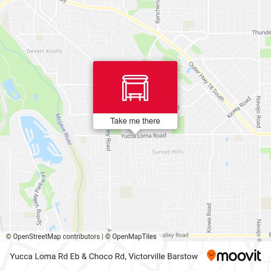 Yucca Loma Rd Eb & Choco Rd map