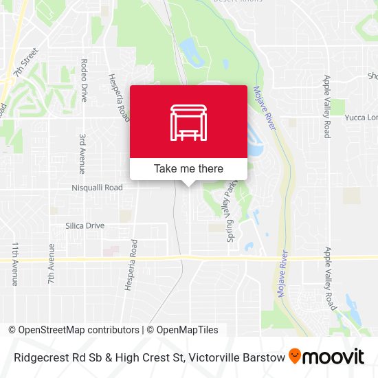 Ridgecrest Rd Sb & High Crest St map