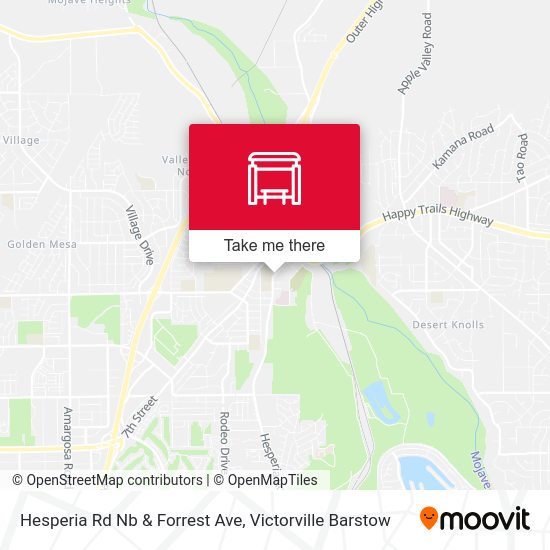 Hesperia Rd Nb & Forrest Ave map