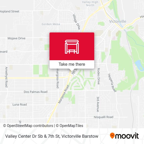 Valley Center Dr Sb & 7th St map