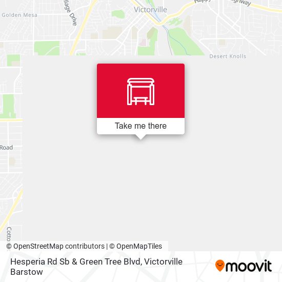 Hesperia Rd Sb & Green Tree Blvd map