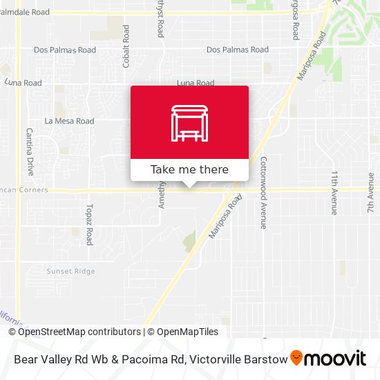 Mapa de Bear Valley Rd Wb & Pacoima Rd