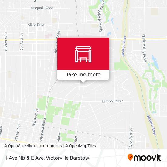 I Ave Nb & E Ave map