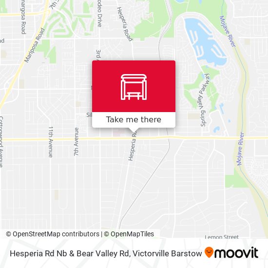 Mapa de Hesperia Rd Nb & Bear Valley Rd