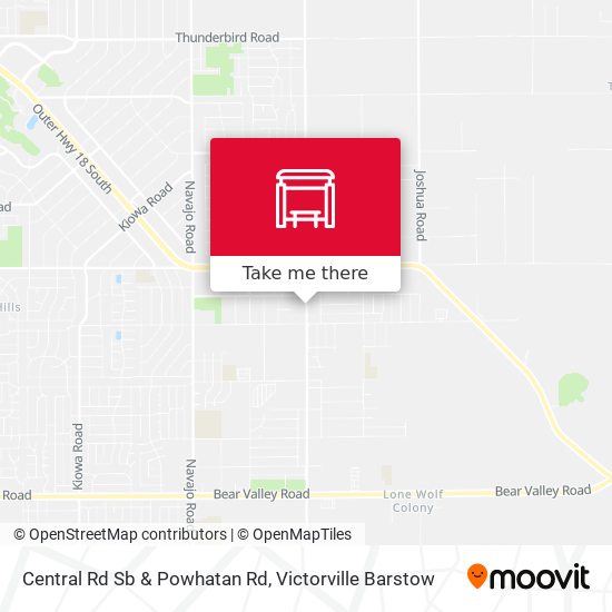 Central Rd Sb & Powhatan Rd map