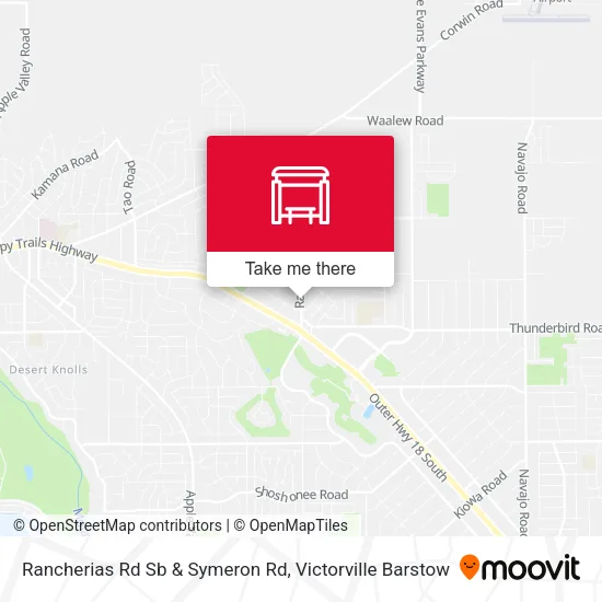 Rancherias Rd Sb & Symeron Rd map