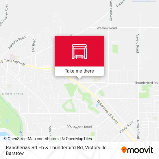 Rancherias Rd Eb & Thunderbird Rd map