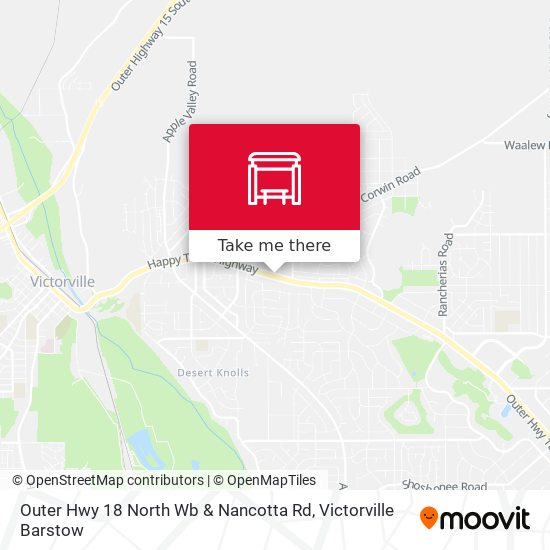 Outer Hwy 18 North Wb & Nancotta Rd map