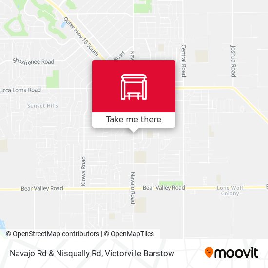 Navajo Rd & Nisqually Rd map