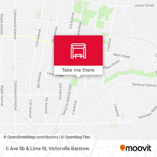C Ave Sb & Lime St map