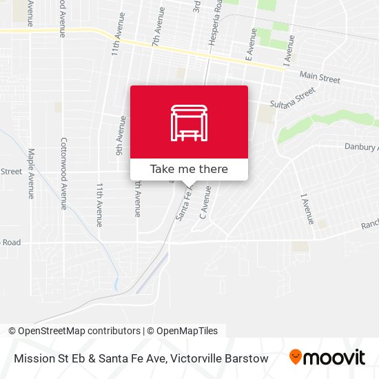 Mission St Eb & Santa Fe Ave map