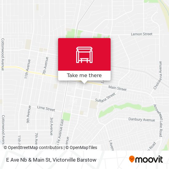 E Ave Nb & Main St map