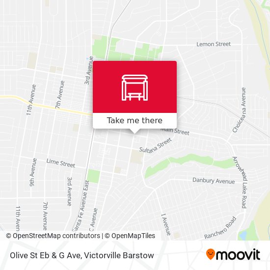 Olive St Eb & G Ave map