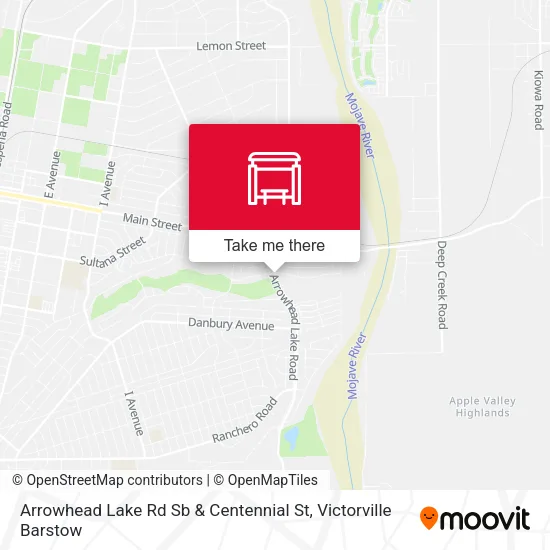 Arrowhead Lake Rd Sb & Centennial St map