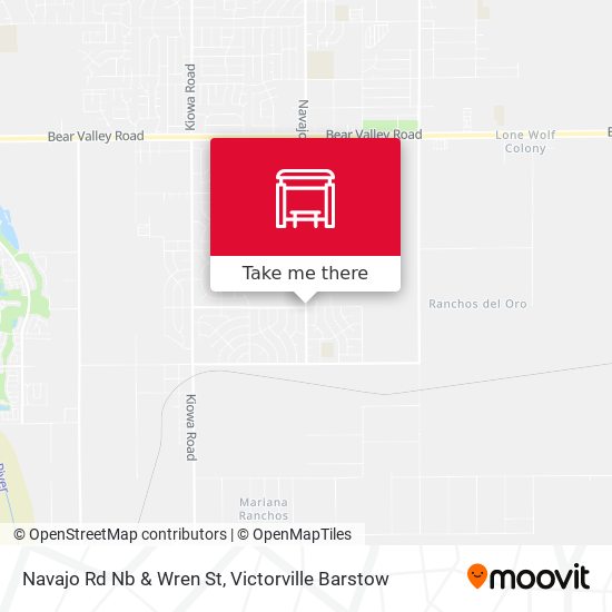Navajo Rd Nb & Wren St map