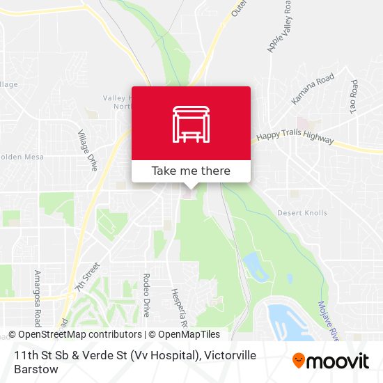 Mapa de 11th St Sb & Verde St (Vv Hospital)