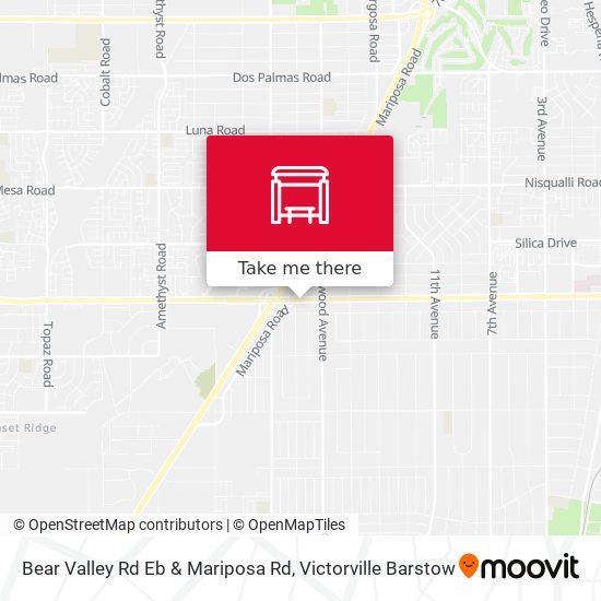 Mapa de Bear Valley Rd Eb & Mariposa Rd