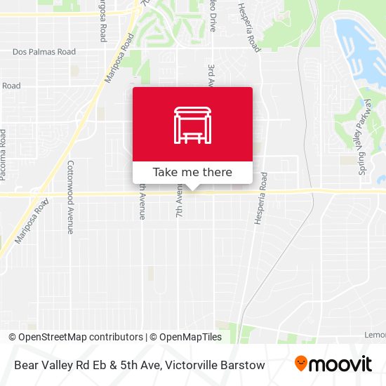 Bear Valley Rd Eb & 5th Ave map