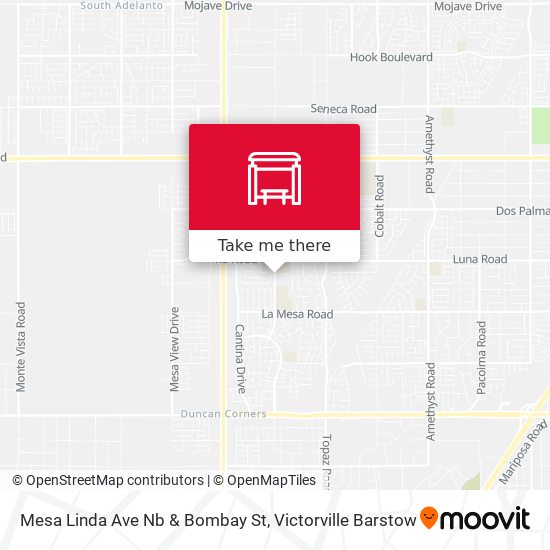 Mesa Linda Ave Nb & Bombay St map