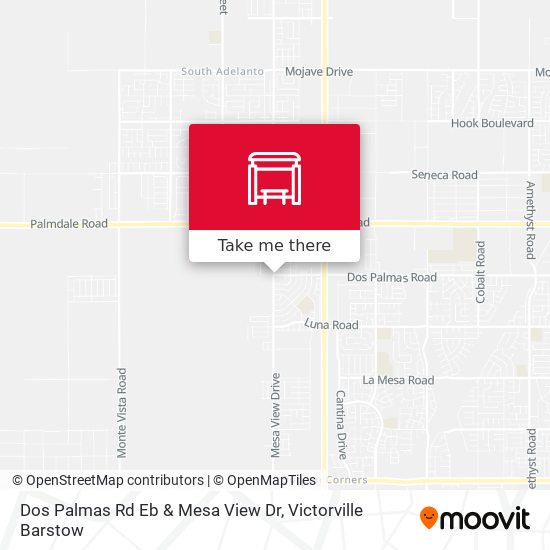 Mapa de Dos Palmas Rd Eb & Mesa View Dr