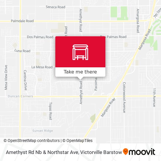 Mapa de Amethyst Rd Nb & Northstar Ave