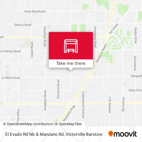 Mapa de El Evado Rd Nb & Manzano Rd