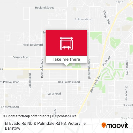 El Evado Rd Nb & Palmdale Rd FS map